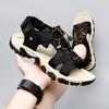 Leather Men Water Beach Sandals Summer Outdoor Casual Closed Toe Sports Sandals Non-slip Soft Hiking Wading Sneakers