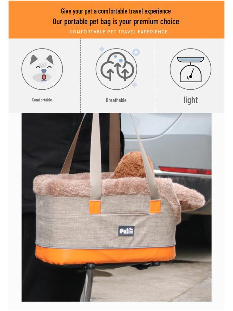 Pet Car Seat Cushion: Portable Safety Nest for Cats and Small Dogs