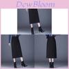 Classic High Waist Pencil Skirt With Front Slit For Office And Casual Wear