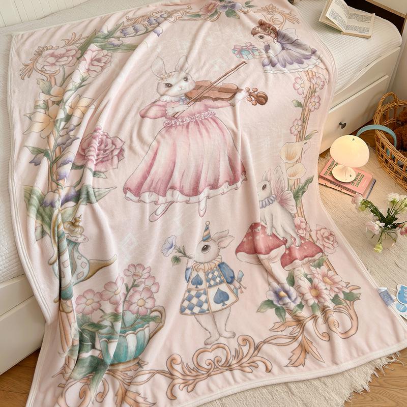 Class A Cloud-Feel Velvet Fairy Tale Hand-Painted Autumn/Winter Thick Milk Velvet Nap & Sofa Blanket