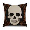 Linen Black Halloween Pillowcase Funny Skeleton Ghost Festival Party Cushion Sofa Pillow