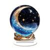 Sfera di Cristalli Acrilici Antirottura per Decorazione Tavolo Scaffale Motivo Lune Stella 200g