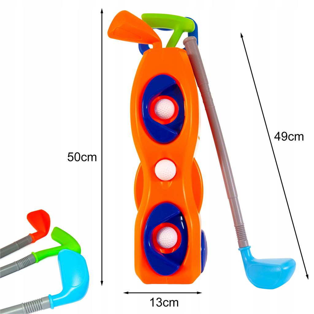 Toy Golf Game Set Trolley Clubs Holes Golf Balls