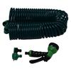 EBTOOLS Coiled Garden Hose, 15m (49.2ft), EVA, 7-Mode Garden Telescopic Spring Tube for Watering Plants and Lawns