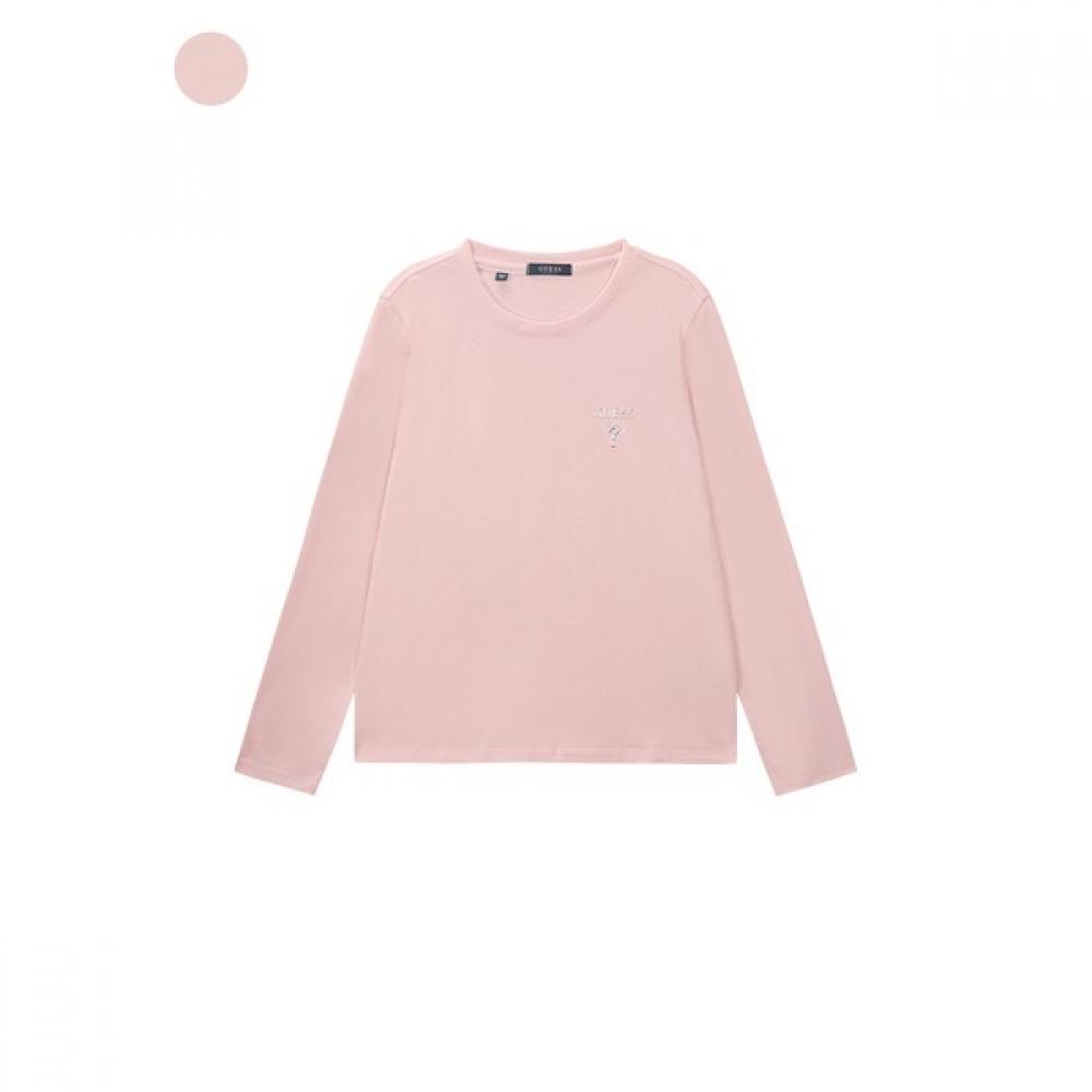 

GueSS Women S Pnk Long Sleeve T ShirT Ro3k04j3 PNK/S