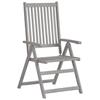 Maison Exclusive - Chaises inclinables de jardin et coussins lot de 8 Gris Acacia