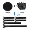 25M Klettbänder 16-38mm Wiederverwendbarer Nylon-Befestiger Kabelband mit 80 Schnallen Auf Maß Schneidbar Lange Kabelbinder Organizer