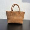 Handgeweven Vintage Leren Tote Bag Dames Lichtgewicht Schouder Casual Dagelijks Gebruik Wateremmer Stijl Met Rits