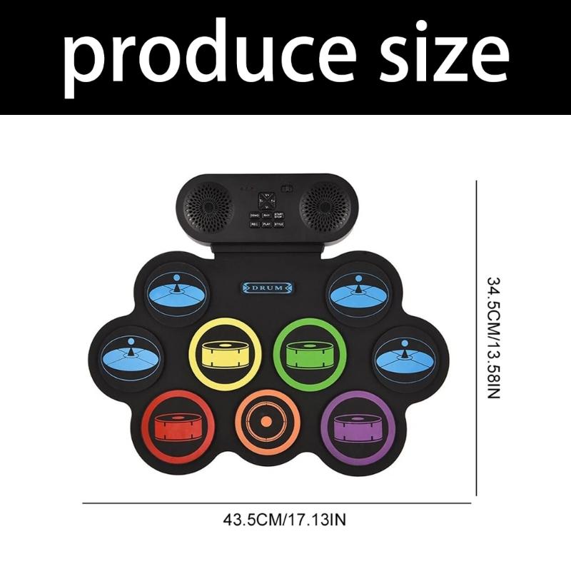 Practical Rolling up Electronic Drum Suitable for Beginners Professional Musicians Children Offering Easy Maintenance