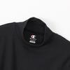 Champion CM4HW201 Cotton Blend High Neck Long Sleeve Size Round Hangs on Open Clothes Men's T-Shirt, Black, L, Body, Warm,