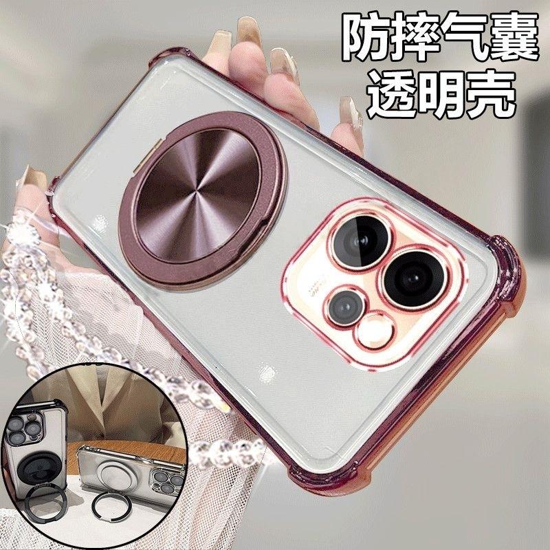For OPPO Reno 15F 15FS 5G Case Clear Luxury For Magsafe Bracket Plating Protective Back Case For OPPO Reno 15FS 15F Shell Bumper