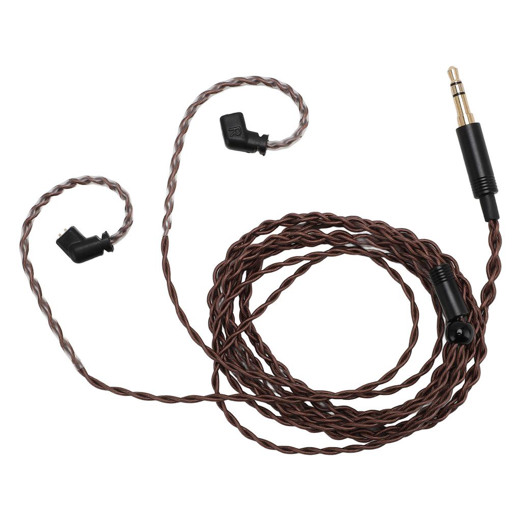 3.5mm to 2 Pin 0.78mm Earphone Cable 3.9FT OFC Braiding Gold Plated Headphone Replacement Cable for QDC for KZ ZSN ZSN