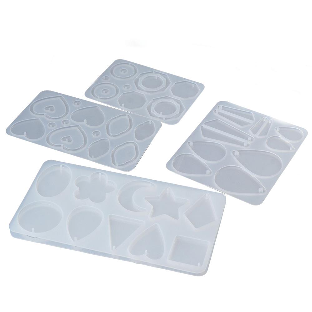 

5pcs White Resin Jewelry Molds Silicone Resin Molds Jewelry DIY Gem Cabochon Pendant