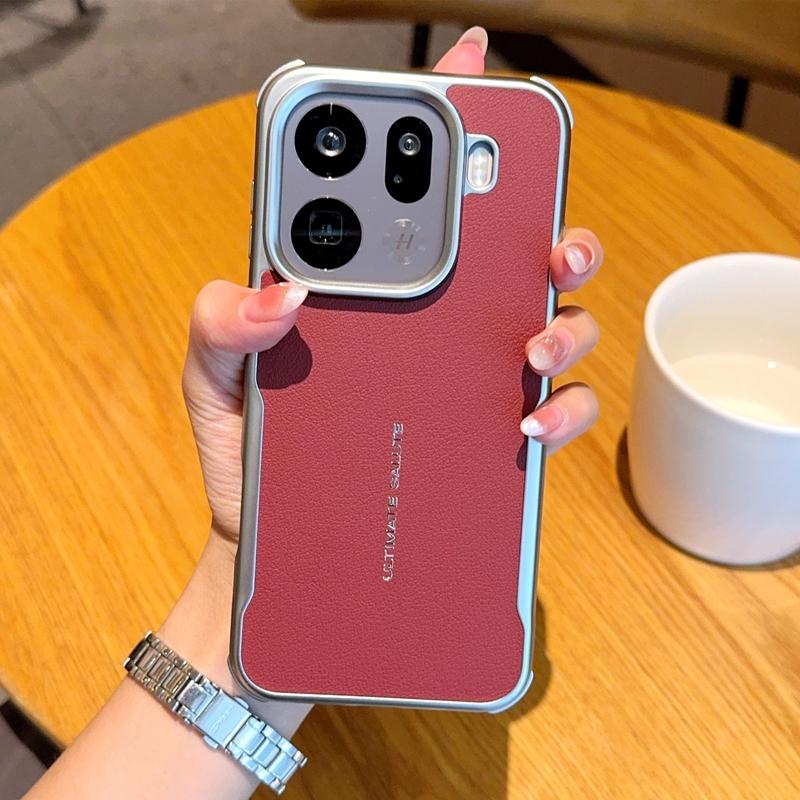 

Для OPPO Find X9 Pro X9 Чохол Магнітний Лезо Звичайний Шкіра PU + Срібна Рамка Бампер для Об єктива для Oppo Find X 9 OPPO Find X9