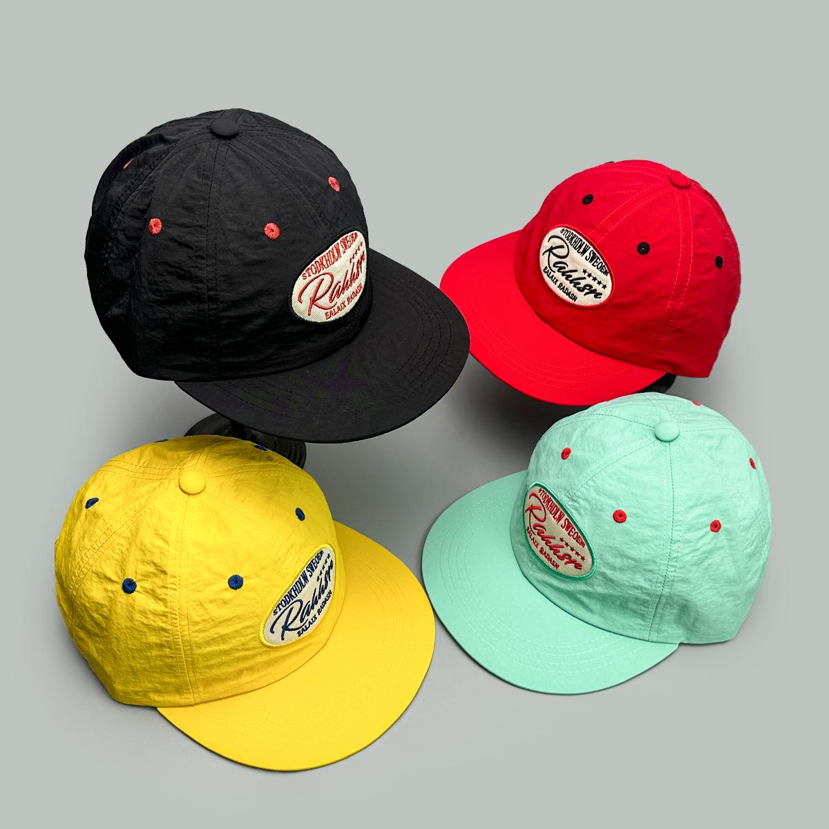 Zealous Sole Women's Black/Red/Green Quick Drying Embroide Letters Baseball Hats Niche New Unisex Sunshade Flat Eave Breathable Hip-Hop Versatile Ins Peaked Caps 52-60Cm