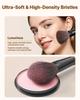 9-Piece Makeup Brush Set for Foundation Blending Eyeshadow, Professional Makeup Brush Kit with Soft Natural Wool & Vegan Synthetic Bristles, Ergonomic