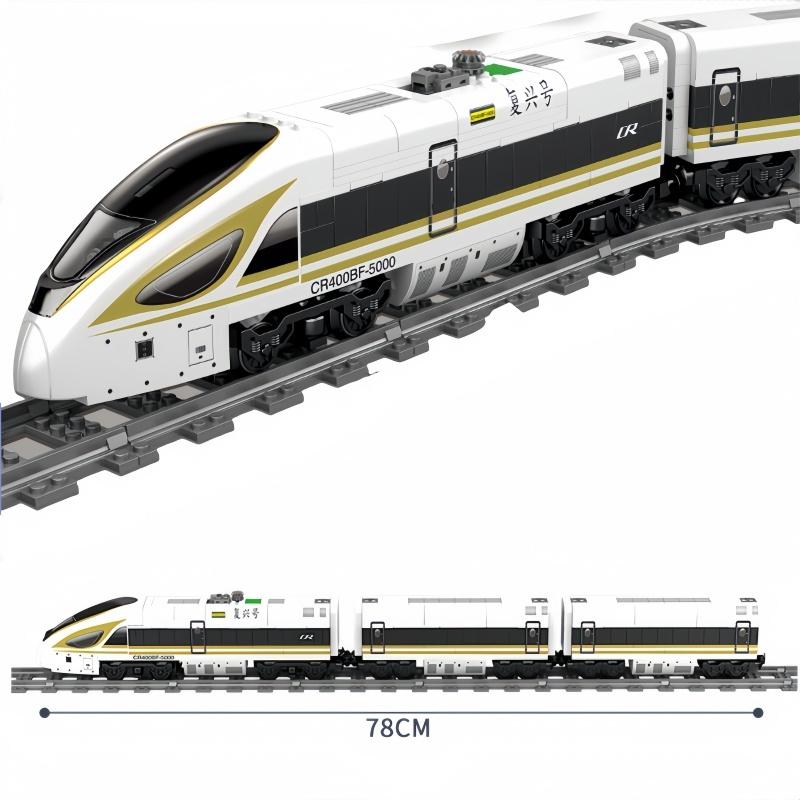78cm City Train Building Block Toys-Battery-powered,Great for Boys' and Teenagers' Play and Learning,Educational Holiday Gift