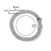 THE BLING KING 20mm Big Heavy Cuban Chain Micro Paved 3 Rows Cubic Zirconia Prong Link Choker Necklace Hiphop Punk Jewelry