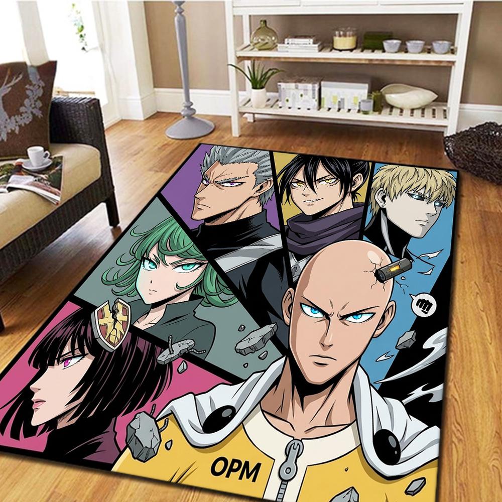 One-Punch Man Living Room Bedroom Carpet, Home Decor Cool Movie Mat & Play Floor Rug -HE42