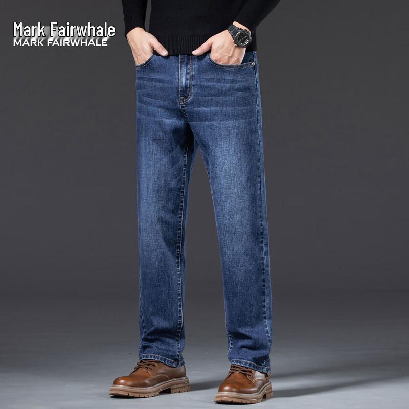 

Mark Fairwhale Men s Straight-Leg Business Casual Stretch Jeans 36