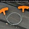 Emergency Steel Wire Handsaw Twin Pack Outdoor Cutting Tool For Campfires Preparation And Trail Maintenance