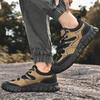 Mode Neue Leder Herren Wanderschuhe Kletterschuhe Schnürschuhe Herren Verschleißfest Bequem Outdoor Fahr-Flats Mode Stilvolle Freizeitschuhe
