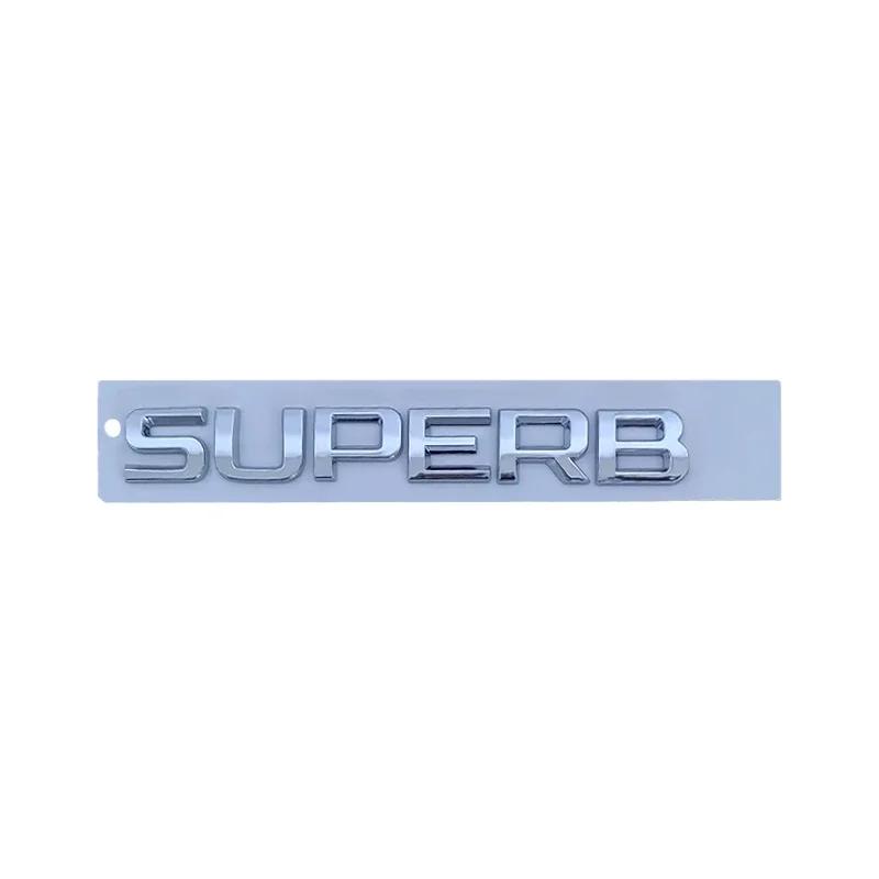Car Trunk Sticker Emblem Exterior for Skoda Superb Octavia 2023 2024 Letter Badge Rear Decals Auto Modification Accessories