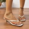 Fashion Golden Big Size Female Casual Footwear Slides Ladies Heels Slippers Shoes Fashion Shallow Women Heeled Sandals Slippers Silver