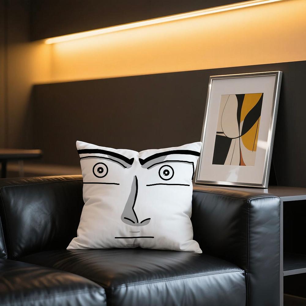Meme Face Sigma cushion cover Comfortable and soft bedding skin friendly leisure sofa car office pillowcase