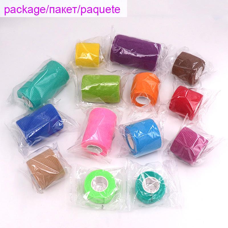 18 Colors Colorful Athletic Wrap Tape Self Adhesive Elastic Bandage Bands Sports Protector For Knee Finger Ankle Palm Pet 3