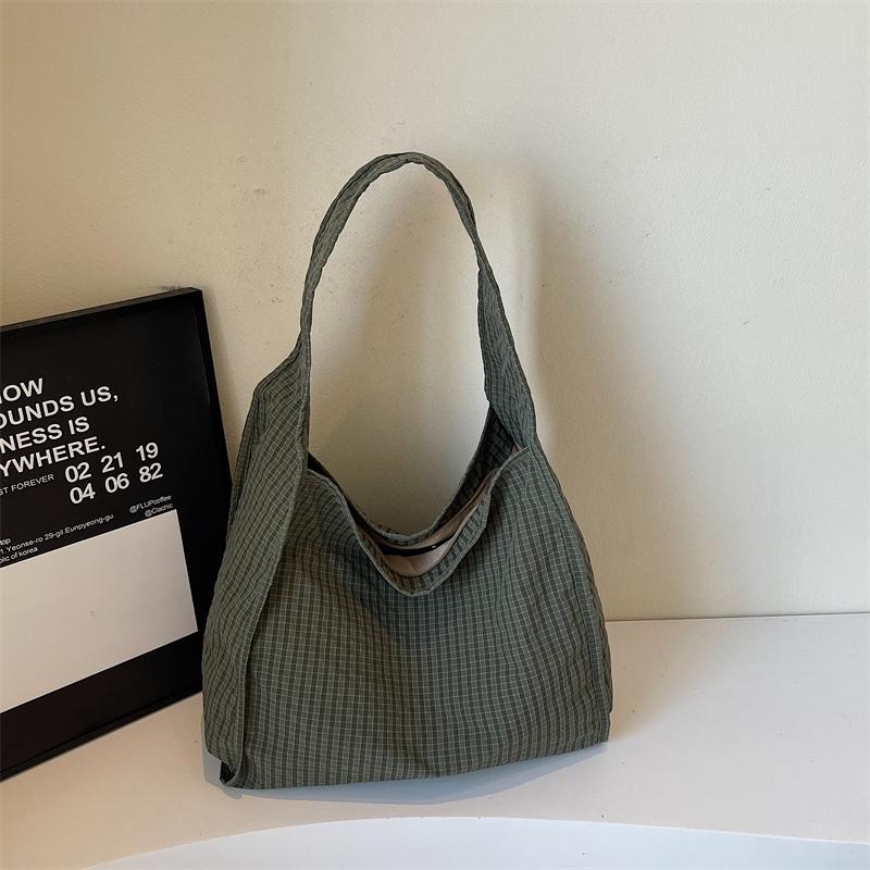 Tote Bag Women's Plaid Bag Large Capacity Shoulder Crossbody Bag