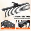 Tow Behind Landscape Rake 60" Lawn Dethatcher Rake with 21 Steel Tines