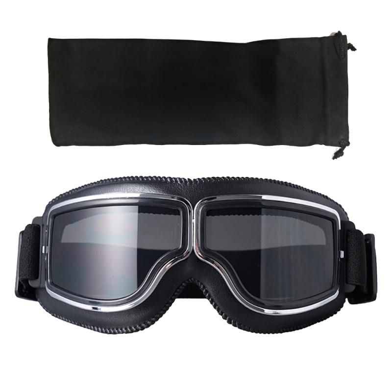 

Motorcycle Goggles Vintage Pilot Style Cruiser Scooters Goggle Outdoor Sand Goggles Bike Racer Cruiser Touring Eyewear серый