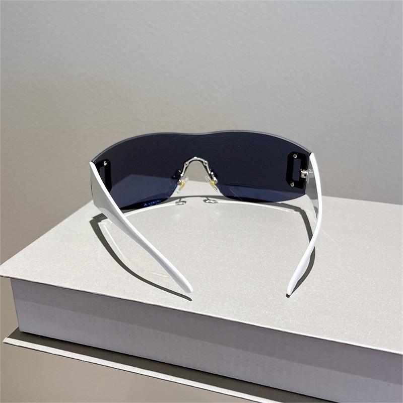 Future One Piece Y2K Rimless Sunglasses Women Retro Sun Glasses Mirror Punk Eyewear Vintage Steampunk Party Eyeglasses