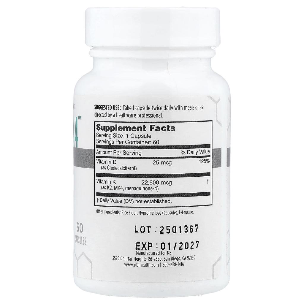 NBI, Osteo-MK4™, 60 Capsules