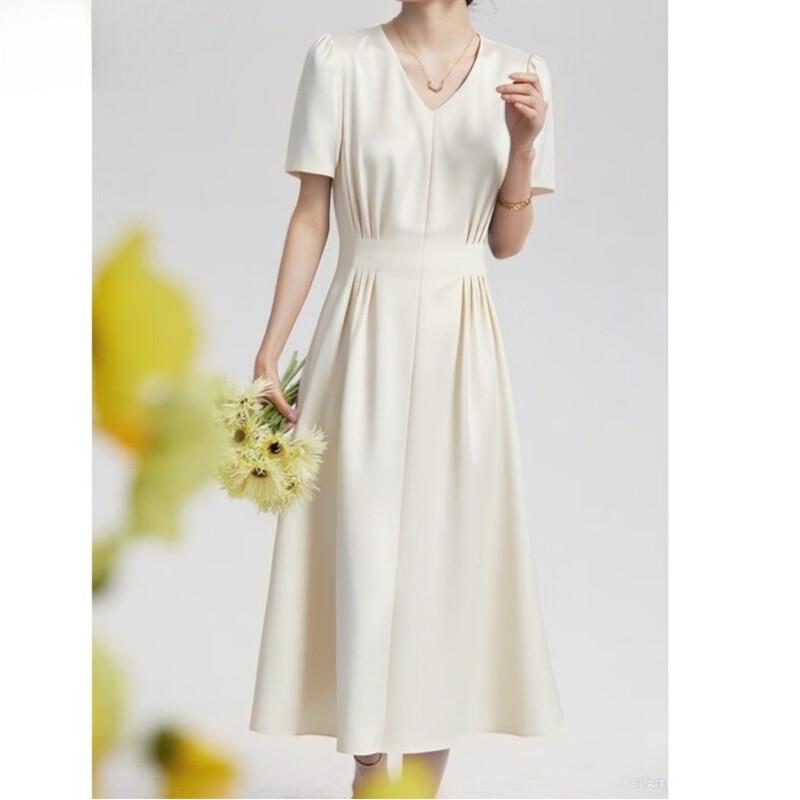 Basic House Women s Elegant Silk Blend Summer Midi Dress 2XL