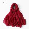 58 Colors Women Candy Color Voile Scarf Plain Solid Pashmina Female Warm Cotton Viscose Scarves Blanket Shawls And Wraps Bufanda
