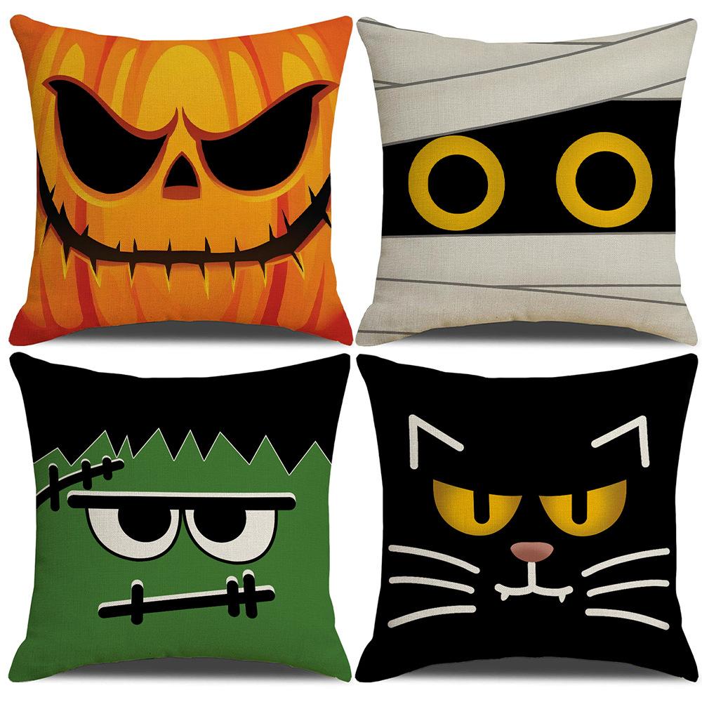 New Halloween Pillowcase Funny Horror Cushion Festive Party Decoration Sofa Pillow