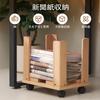 KIRIGEN Wooden Newspaper Storage Rack, Newspaper and Magazine Storage, with Japanese Instructions, Casters, Easy Assembly, Natural Color (TQ-XWZJ-JP-N