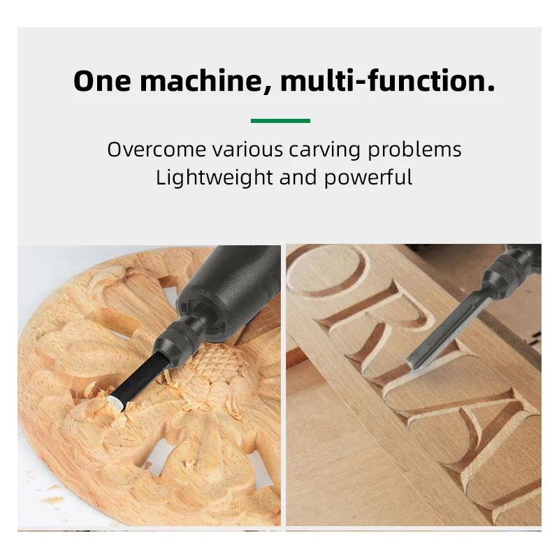 Electric Engraving Pen DIY Cutter Carving Tool Set  220V 50W Electric Woodworking Chisel Carving Knife Carpentry Root Furniture