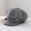 Berretto Ottagonale a Quadri e Righe Berretto da Donna, Primavera Estate Pizzo Carino Sottile Cappello da Pittore Femminile Vintage Nuovo