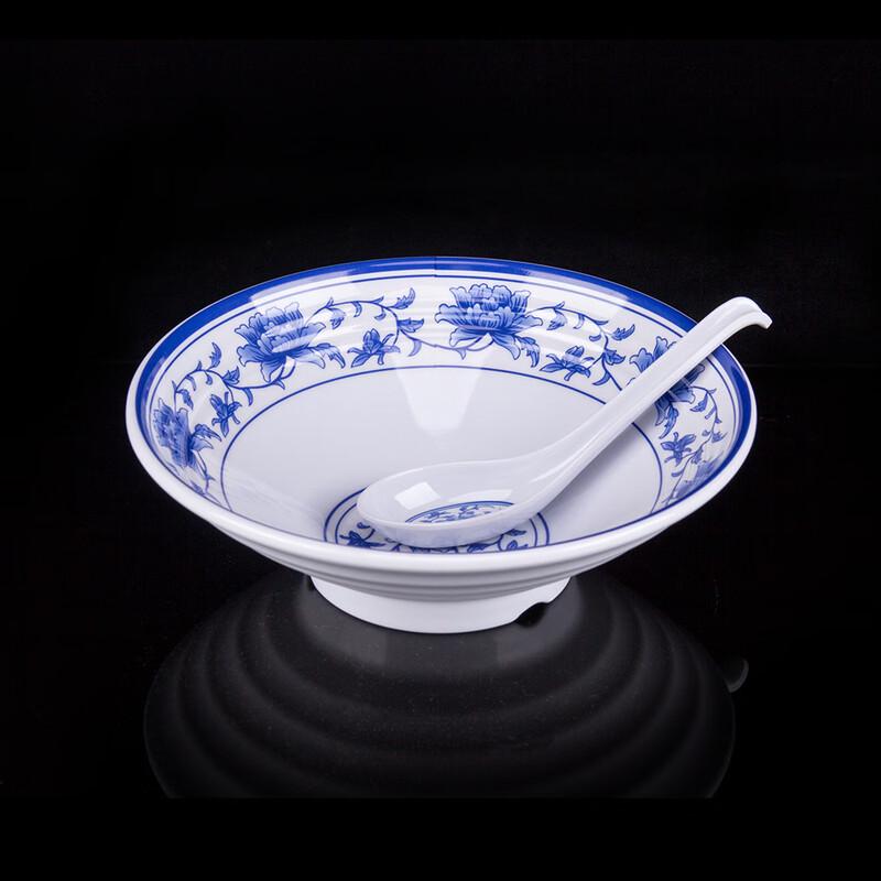 

ZISIZ Blue and White Melamine Rice/Noodle Bowl