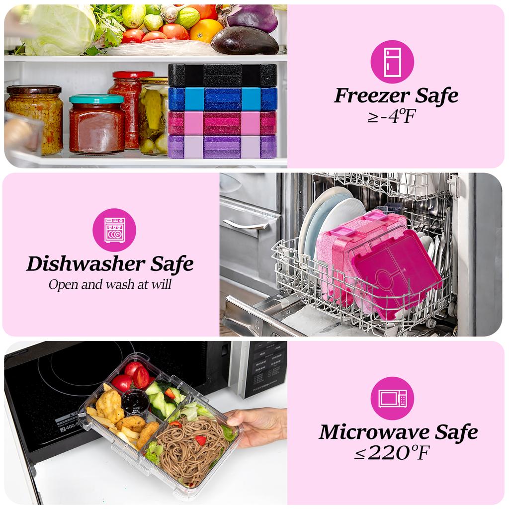 Portable Sealed Lunch Box Student Bento Box Microwave Available Heating School Office Staff Fruit Food Containers Forks Spoons