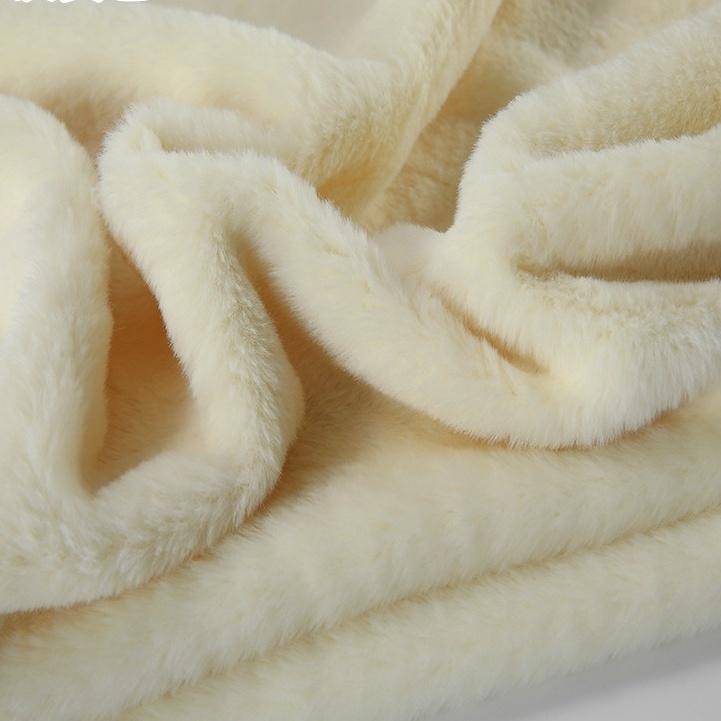 Plain Long Hair Plush Fabric By Meters for Clothes Blankets Coats Sewing High Quality Imitation Rex Rabbit Fur Cloth Soft Silky