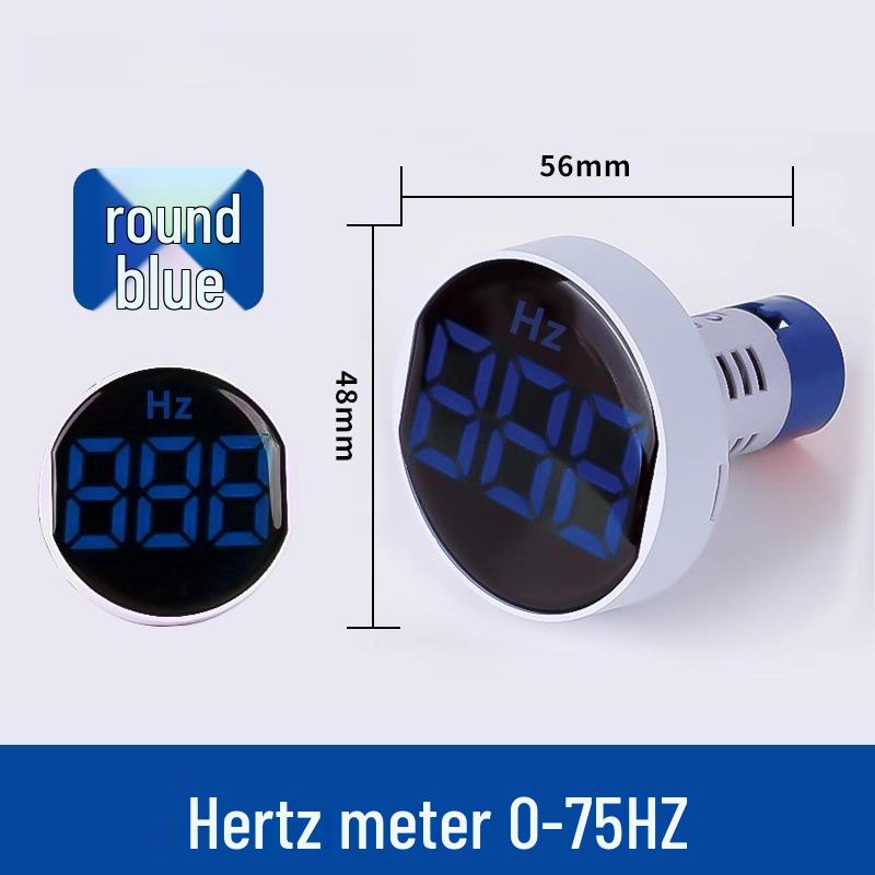 22mm Dual Display LED Voltage Current Frequency Meter - Round/Square