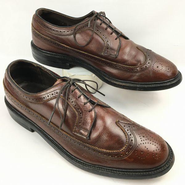 

Vintage UFCW Union Made in USA Long Wingtip Shoes Brown Size 10E (27.5-28.0) O Sullivan Heel Men s(USED)
