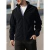 Men S Fleece Thick Stand Collar Zip Up Sweatshirt European Size Autumn Winter