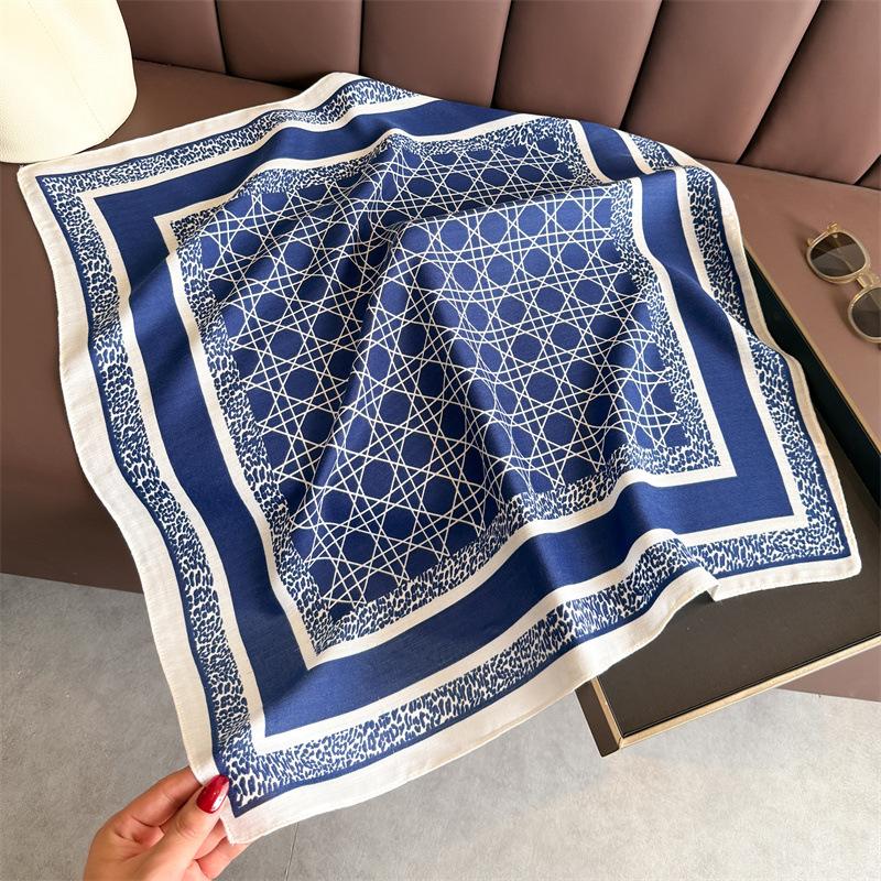 New Cashew Print Female Neck Scarf Cotton Linen Feeling Women Hair Scarves Foulard Head Band Shawls Wraps Neckerchief Bandana