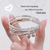 Three Lives Three Worlds Pure 9999 Sterling Silver Bracelet for Women - Young Style Gift for Girlfriend