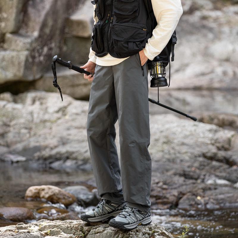 

Мужские быстросохнущие водонепроницаемые брюки-ветровка в стиле стритвир для походов и повседневной носки 3XL